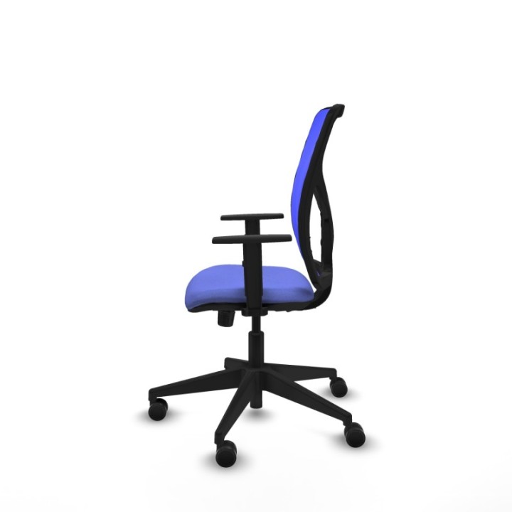 Motilla sincro malla azul bali azul claro brazos 1D base piramidal  ruedas 65mm nailon