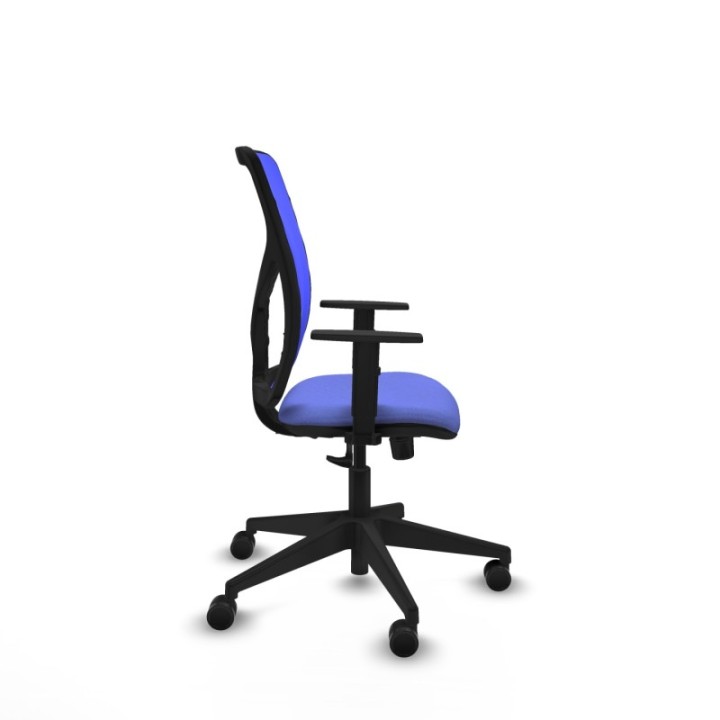 Motilla sincro malla azul bali azul claro brazos 1D base piramidal  ruedas 65mm nailon