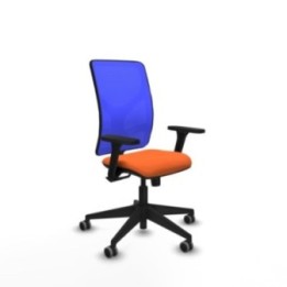 Motilla sincro malla azul bali naranja brazos 3D base piramidal  ruedas 65mm engomadas