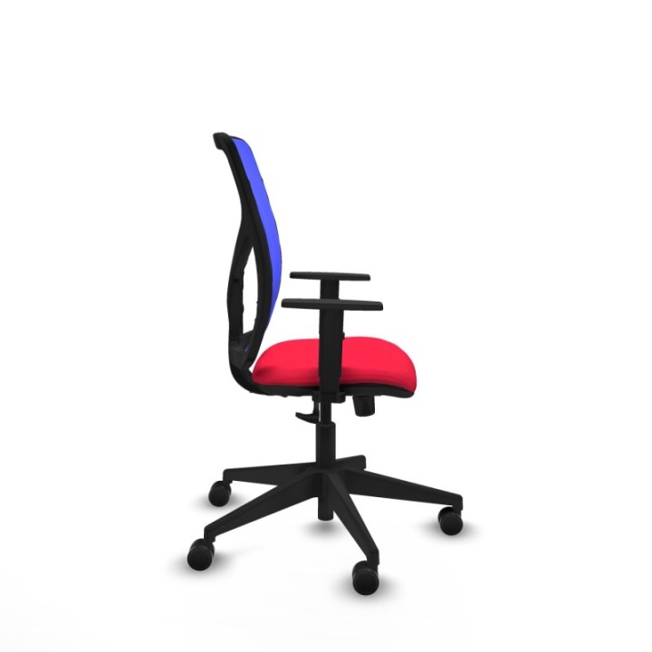 Motilla sincro malla azul bali rojo brazos 1D base piramidal  ruedas 65mm nailon