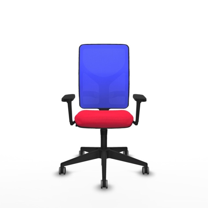 Motilla sincro malla azul bali rojo brazos 3D base piramidal  ruedas 65mm engomadas