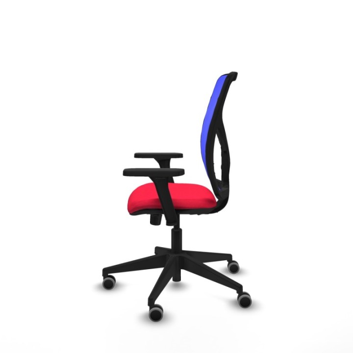 Motilla sincro malla azul bali rojo brazos 3D base piramidal  ruedas 65mm engomadas