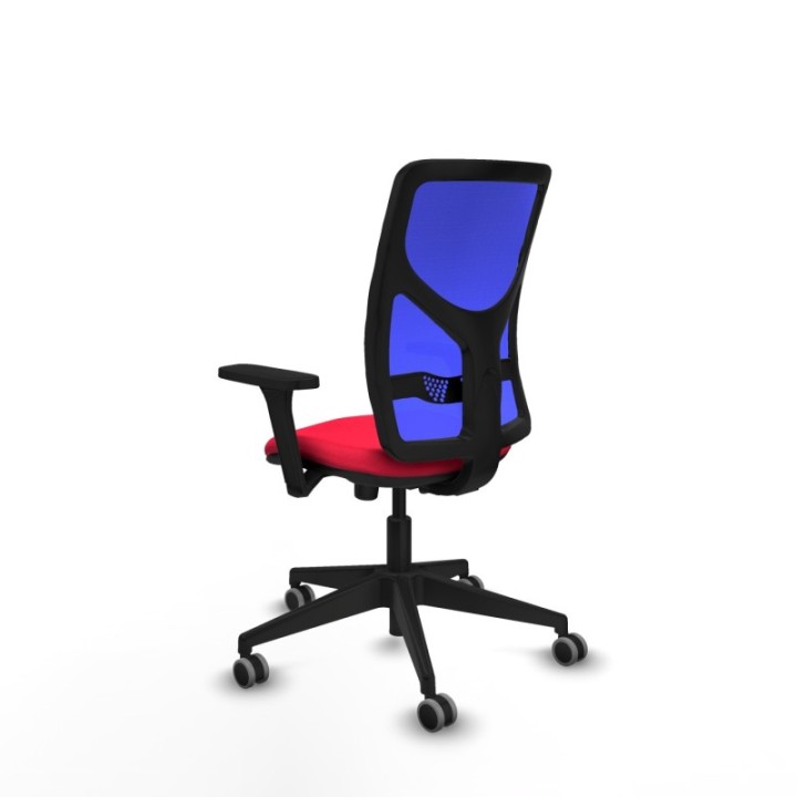 Motilla sincro malla azul bali rojo brazos 3D base piramidal  ruedas 65mm engomadas