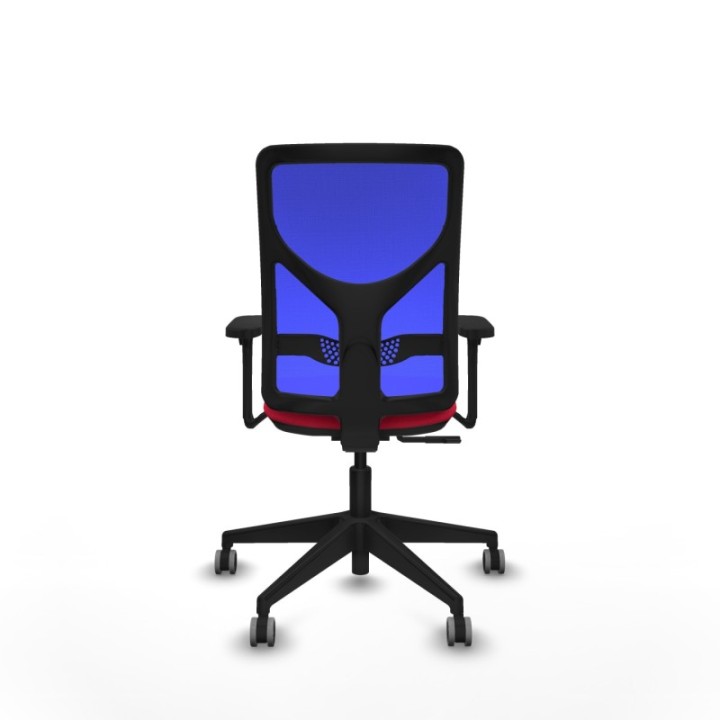 Motilla sincro malla azul bali rojo brazos 3D base piramidal  ruedas 65mm engomadas