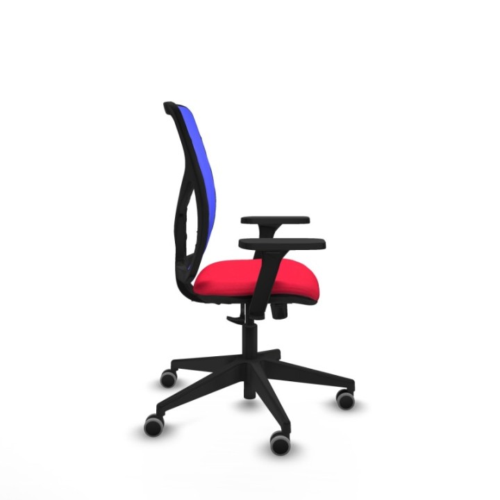 Motilla sincro malla azul bali rojo brazos 3D base piramidal  ruedas 65mm engomadas