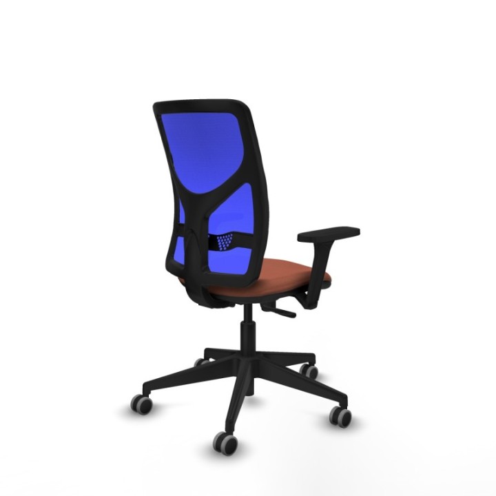 Motilla sincro malla azul bali marrón brazos 3D base piramidal  ruedas 65mm engomadas