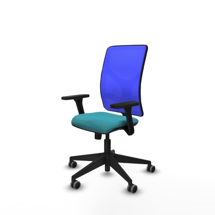 Motilla sincro malla azul bali turquesa brazos 3D base piramidal  ruedas 65mm engomadas