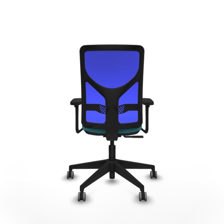 Motilla sincro malla azul bali turquesa brazos 3D base piramidal  ruedas 65mm engomadas