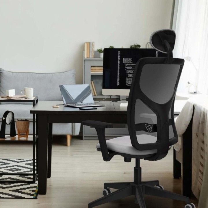 Motilla sincro malla azul bali turquesa brazos 3D base piramidal cabecero fijo ruedas 65mm engomadas