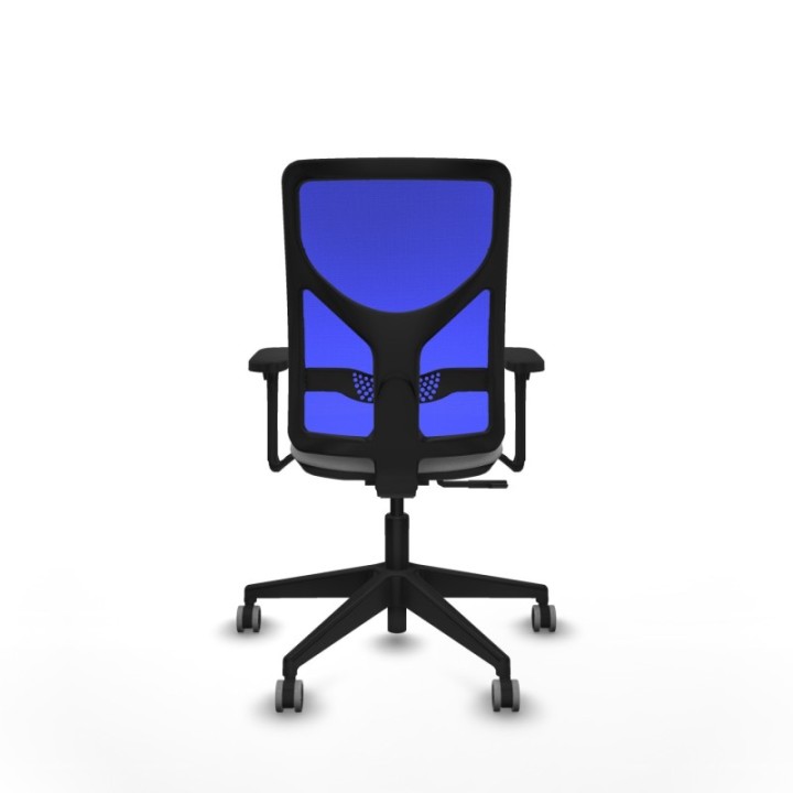 Motilla sincro malla azul bali gris claro brazos 3D base piramidal  ruedas 65mm engomadas