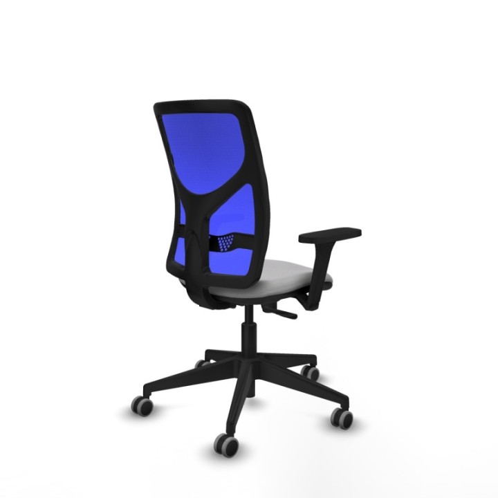 Motilla sincro malla azul bali gris claro brazos 3D base piramidal  ruedas 65mm engomadas