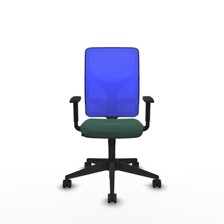 Motilla sincro malla azul bali verde botella brazos 1D base piramidal  ruedas 65mm nailon