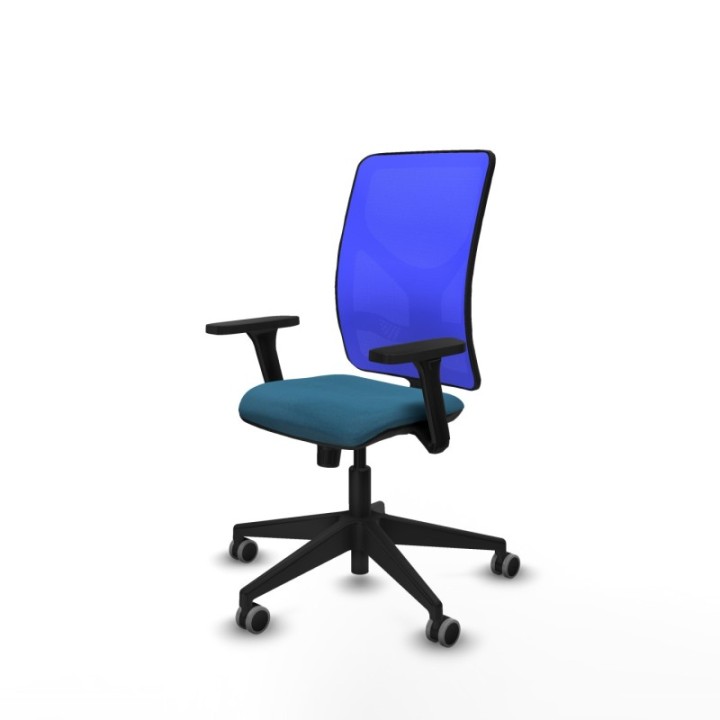 Motilla sincro malla azul bali verde petroleo brazos 3D base piramidal  ruedas 65mm engomadas