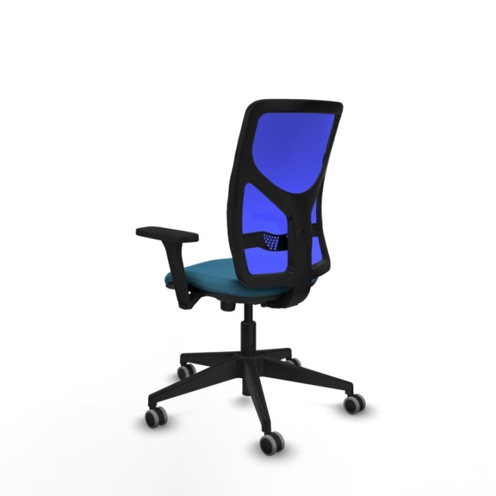 Motilla sincro malla azul bali verde petroleo brazos 3D base piramidal  ruedas 65mm engomadas