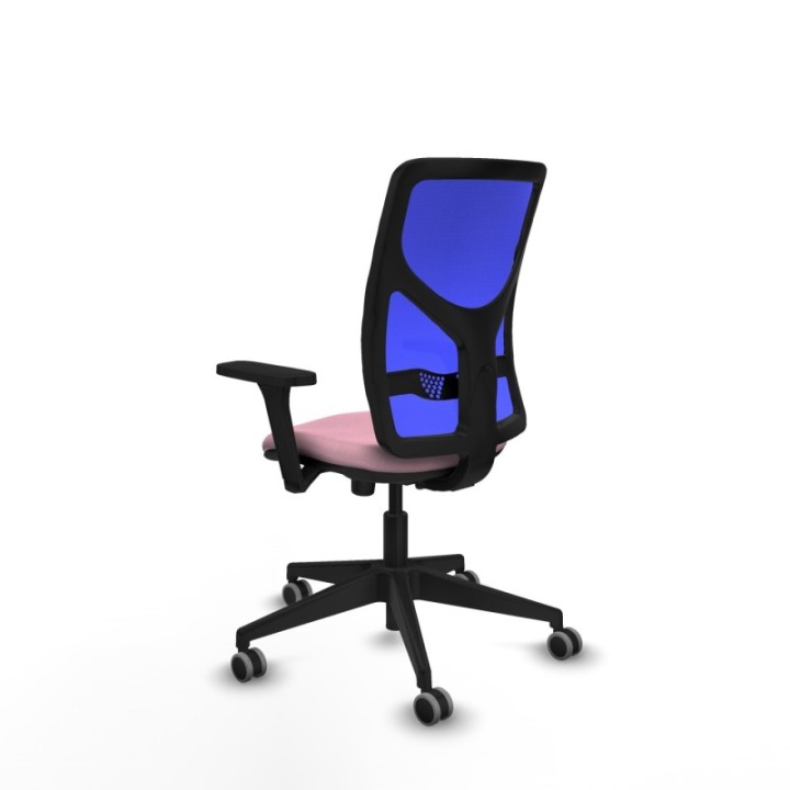 Motilla sincro malla azul bali rosa brazos 3D base piramidal  ruedas 65mm engomadas