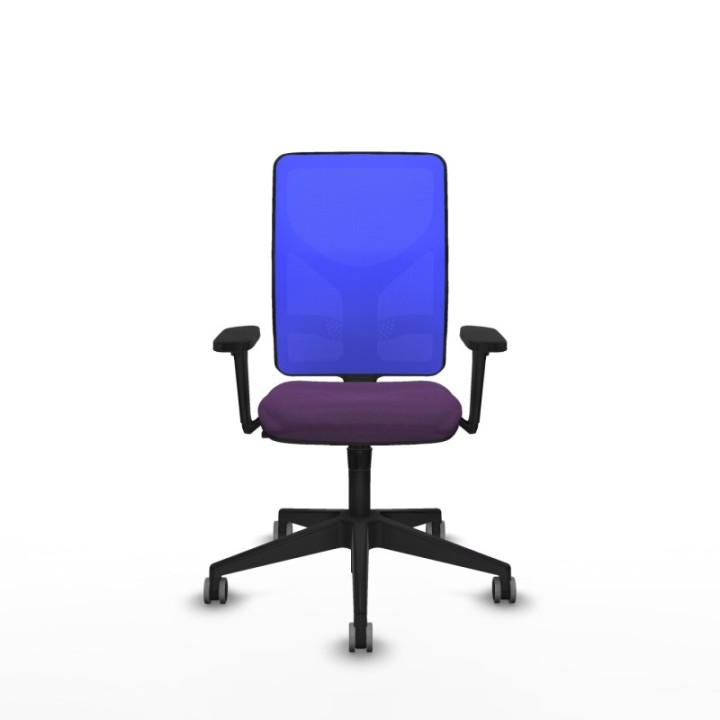 Motilla sincro malla azul bali morado brazos 3D base piramidal  ruedas 65mm engomadas