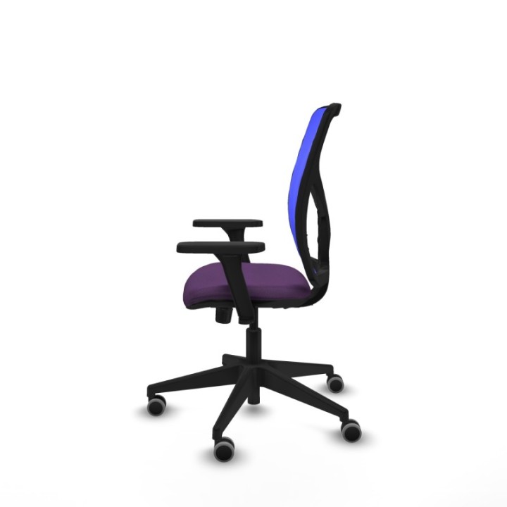 Motilla sincro malla azul bali morado brazos 3D base piramidal  ruedas 65mm engomadas