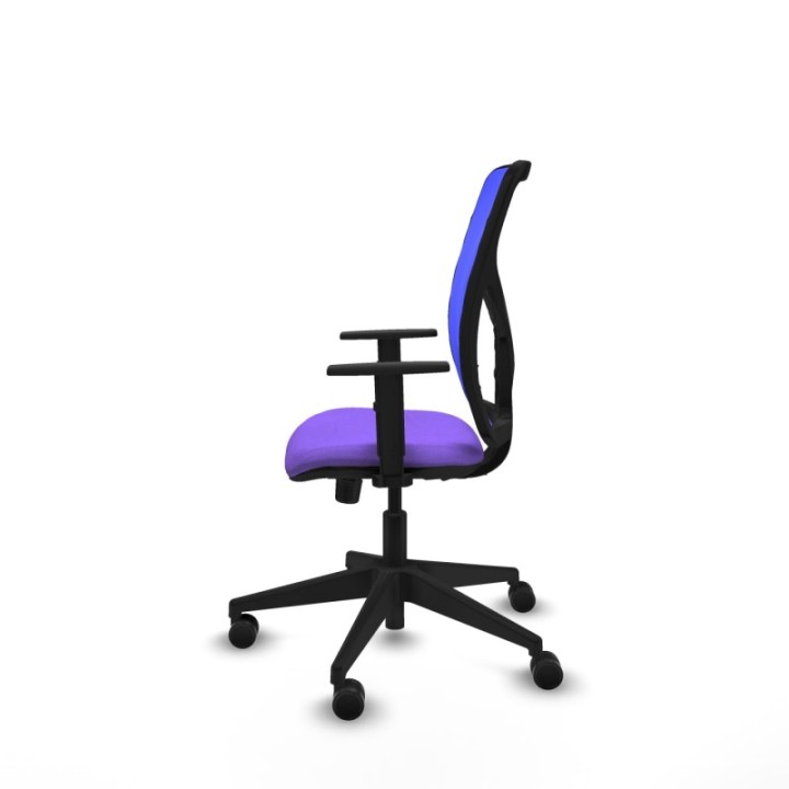 Motilla sincro malla azul bali lila brazos 1D base piramidal  ruedas 65mm nailon