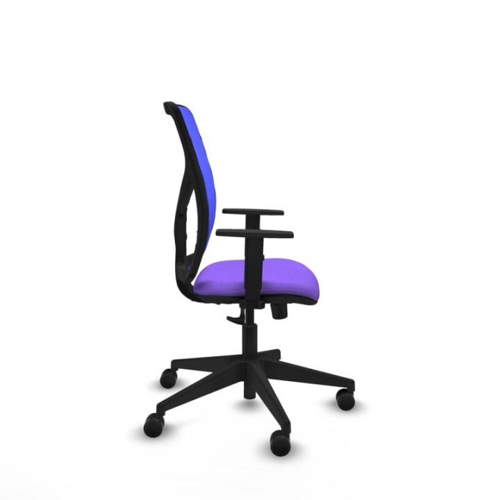 Motilla sincro malla azul bali lila brazos 1D base piramidal  ruedas 65mm nailon