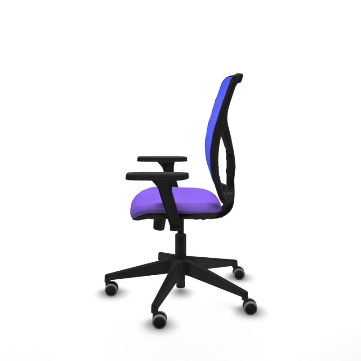 Motilla sincro malla azul bali lila brazos 3D base piramidal  ruedas 65mm engomadas