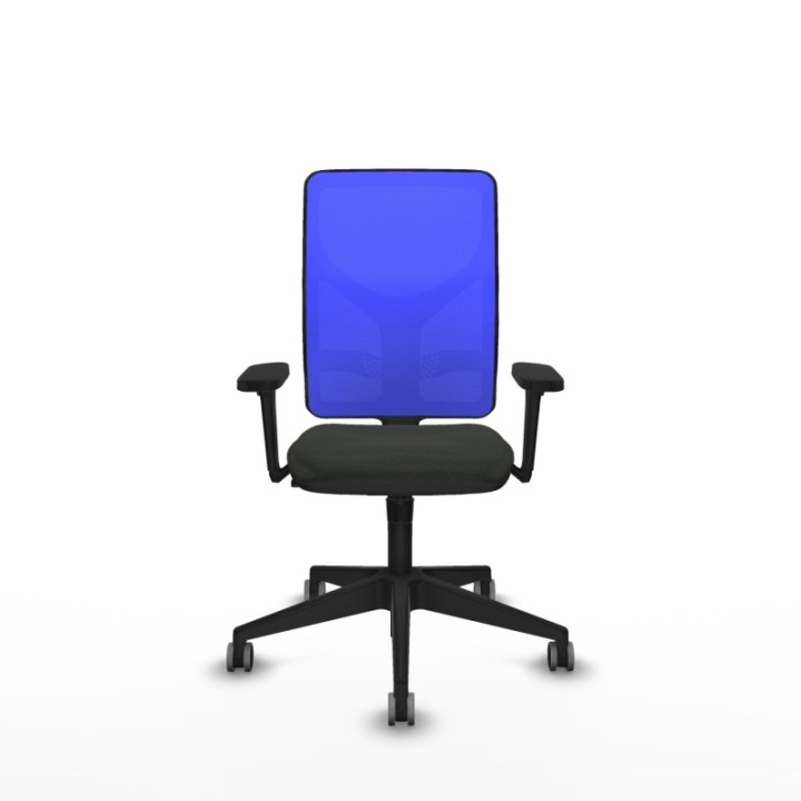 Motilla sincro malla azul bali negro brazos 3D base piramidal  ruedas 65mm engomadas