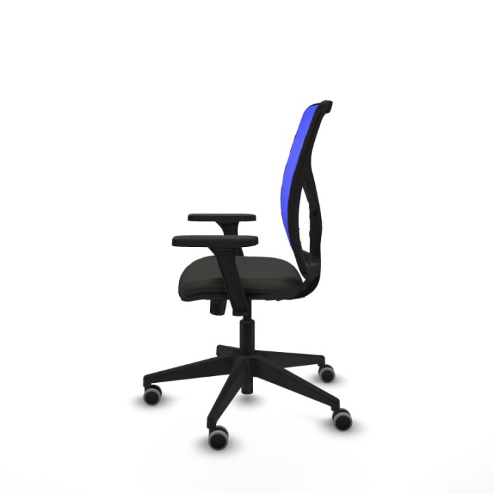 Motilla sincro malla azul bali negro brazos 3D base piramidal  ruedas 65mm engomadas