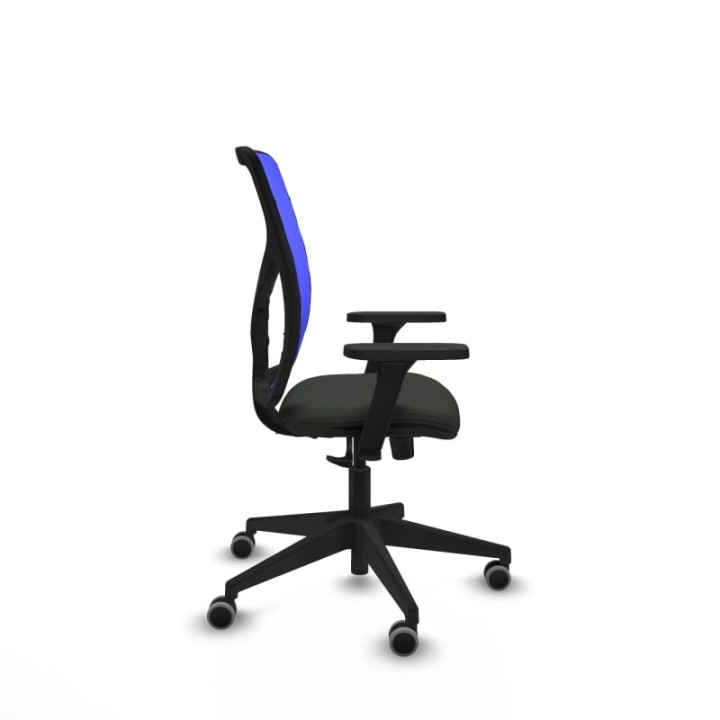 Motilla sincro malla azul bali negro brazos 3D base piramidal  ruedas 65mm engomadas