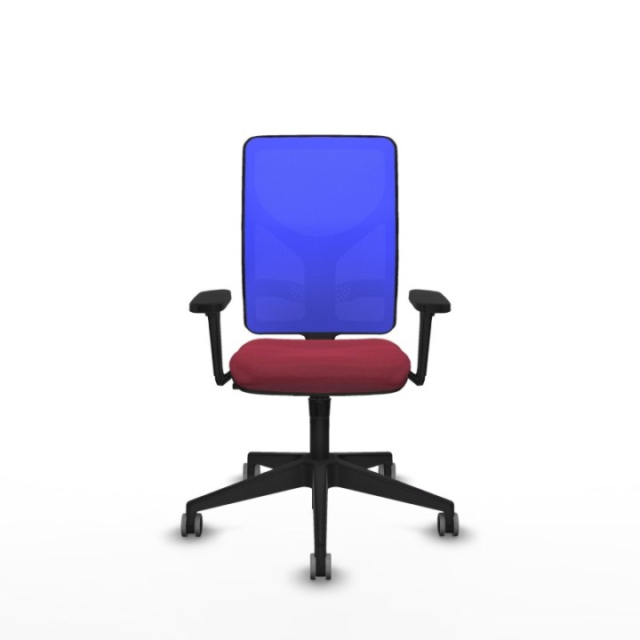 Motilla sincro malla azul bali granate brazos 3D base piramidal  ruedas 65mm engomadas