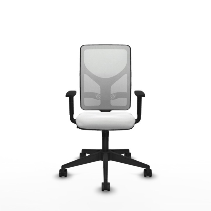 Motilla sincro malla blanca bali blanco brazos 1D base piramidal  ruedas 65mm nailon