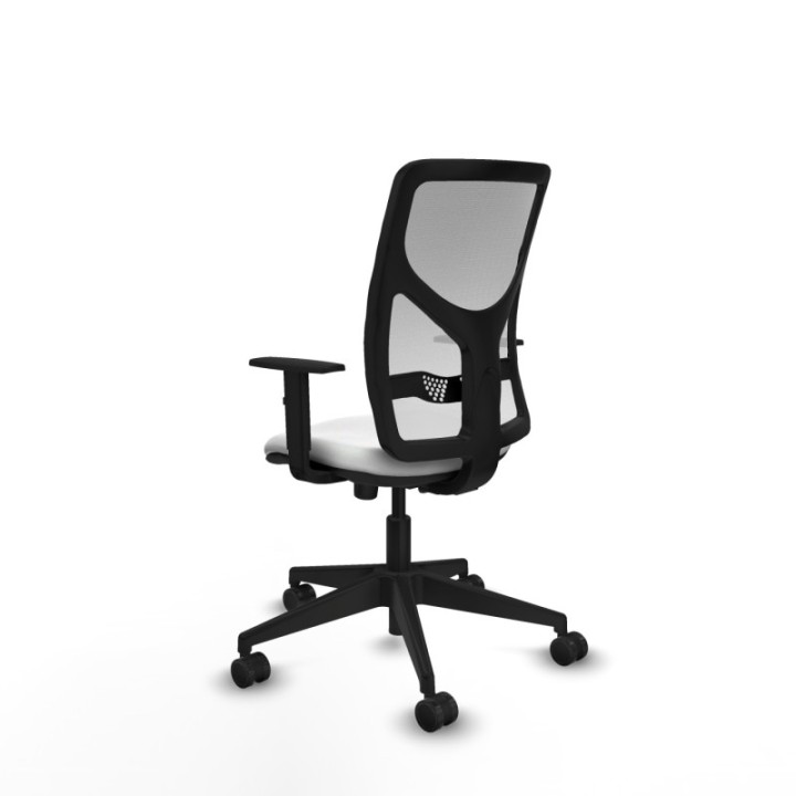 Motilla sincro malla blanca bali blanco brazos 1D base piramidal  ruedas 65mm nailon