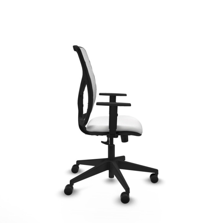 Motilla sincro malla blanca bali blanco brazos 1D base piramidal  ruedas 65mm nailon