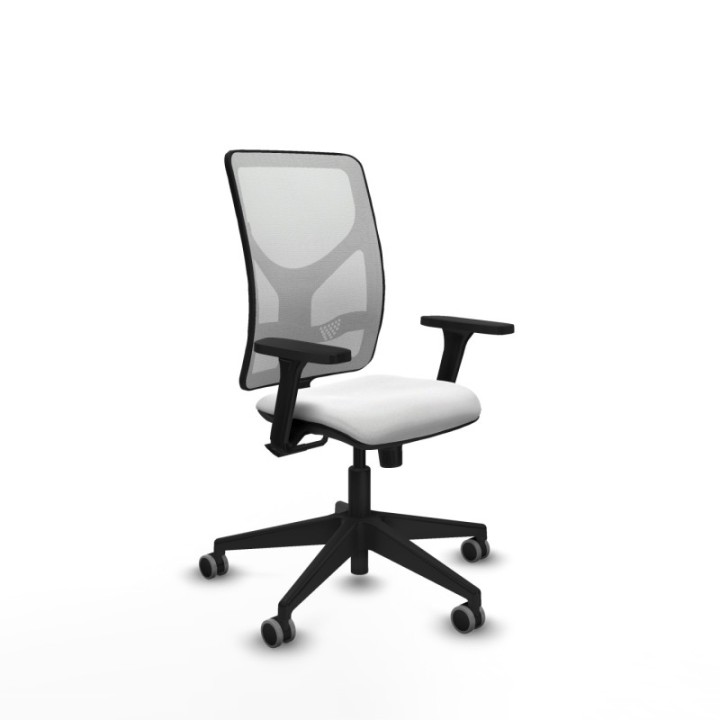 Motilla sincro malla blanca bali blanco brazos 3D base piramidal  ruedas 65mm engomadas