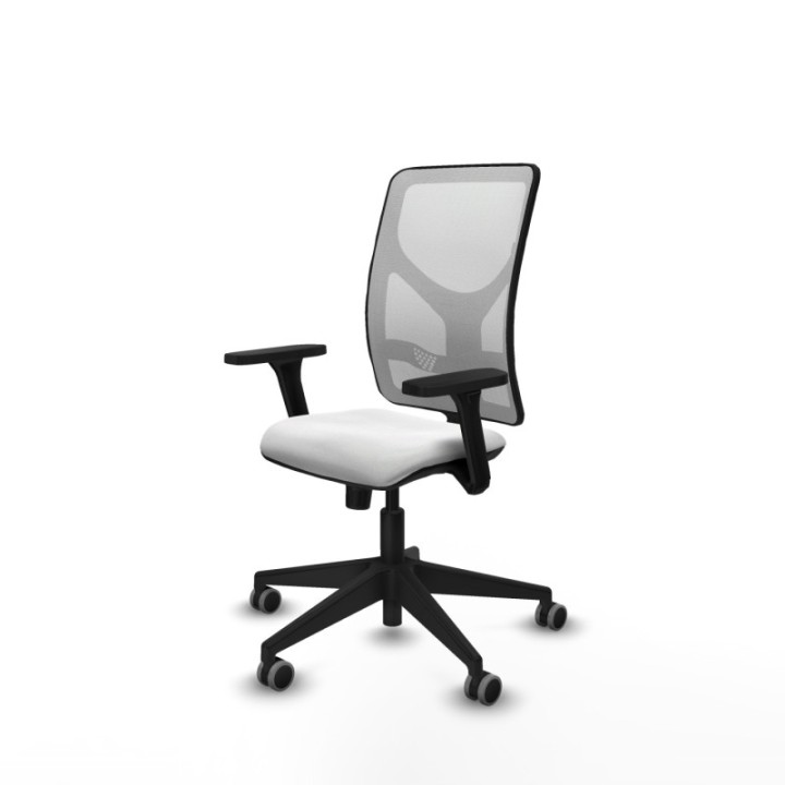 Motilla sincro malla blanca bali blanco brazos 3D base piramidal  ruedas 65mm engomadas