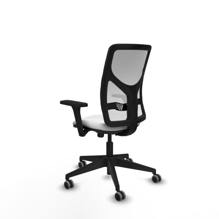 Motilla sincro malla blanca bali blanco brazos 3D base piramidal  ruedas 65mm engomadas