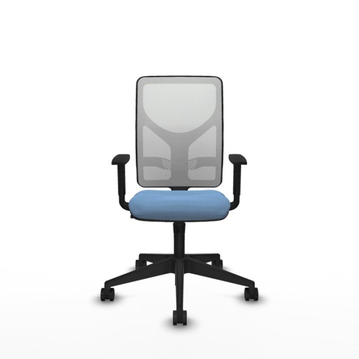 Motilla sincro malla blanca bali azul cielo brazos 1D base piramidal  ruedas 65mm nailon