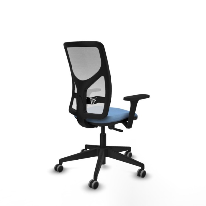 Motilla sincro malla blanca bali azul cielo brazos 3D base piramidal  ruedas 65mm engomadas