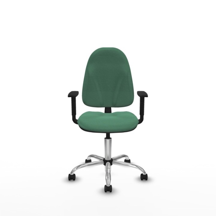 Algarra CP bali verde esmeralda brazos 1D base cromada ruedas autofrenantes 50mm