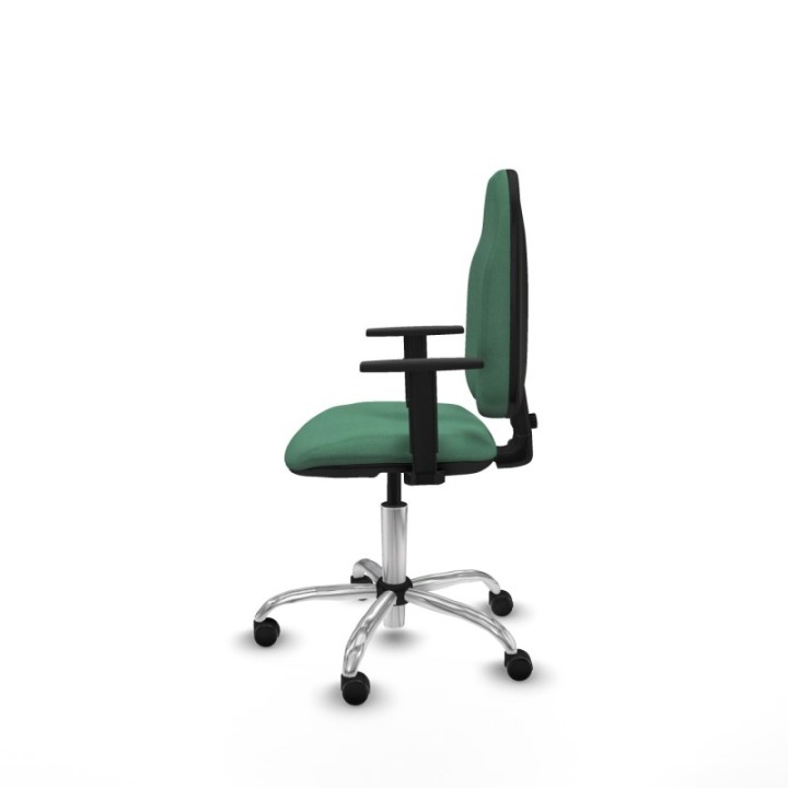 Algarra CP bali verde esmeralda brazos 1D base cromada ruedas autofrenantes 50mm