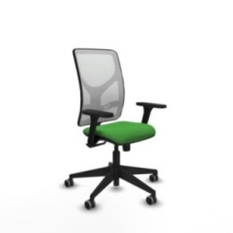 Motilla sincro malla blanca bali verde brazos 3D base piramidal  ruedas 65mm engomadas