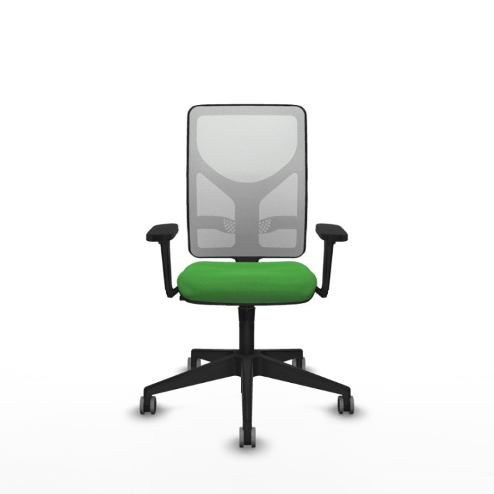 Motilla sincro malla blanca bali verde brazos 3D base piramidal  ruedas 65mm engomadas