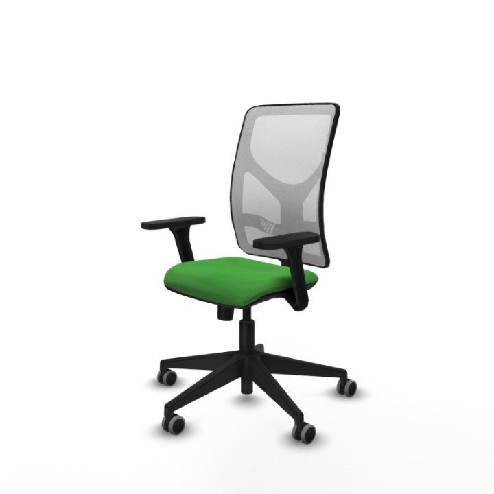 Motilla sincro malla blanca bali verde brazos 3D base piramidal  ruedas 65mm engomadas