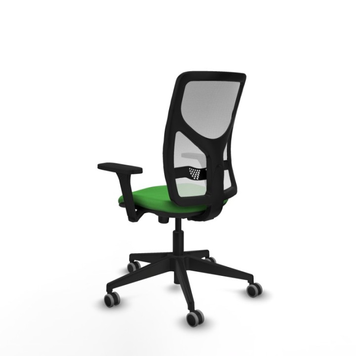 Motilla sincro malla blanca bali verde brazos 3D base piramidal  ruedas 65mm engomadas