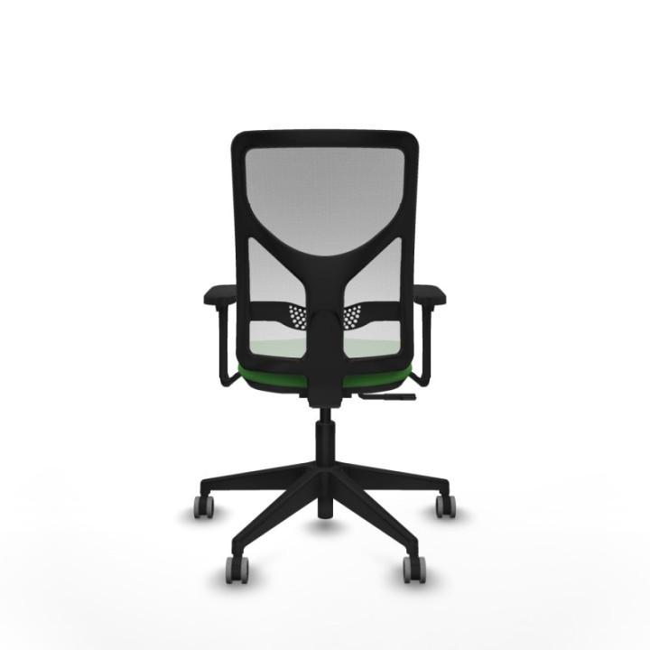 Motilla sincro malla blanca bali verde brazos 3D base piramidal  ruedas 65mm engomadas