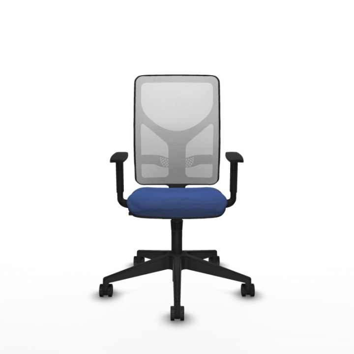 Motilla sincro malla blanca bali azul marino brazos 1D base piramidal  ruedas 65mm nailon