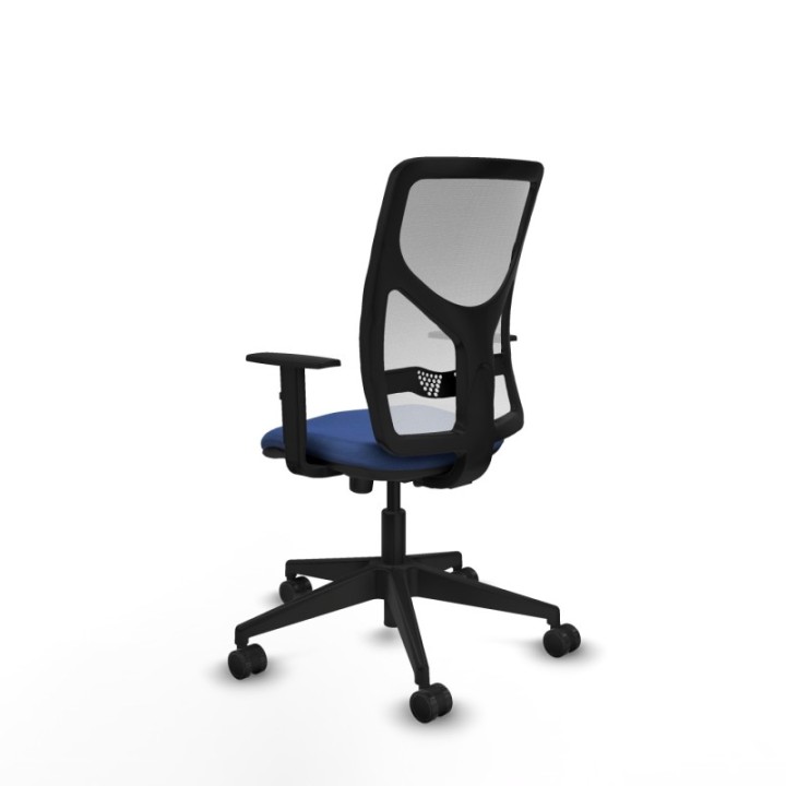 Motilla sincro malla blanca bali azul marino brazos 1D base piramidal  ruedas 65mm nailon