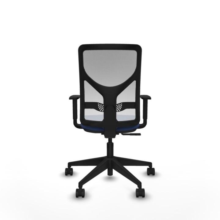 Motilla sincro malla blanca bali azul marino brazos 1D base piramidal  ruedas 65mm nailon