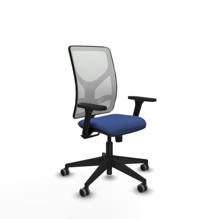 Motilla sincro malla blanca bali azul marino brazos 3D base piramidal  ruedas 65mm engomadas