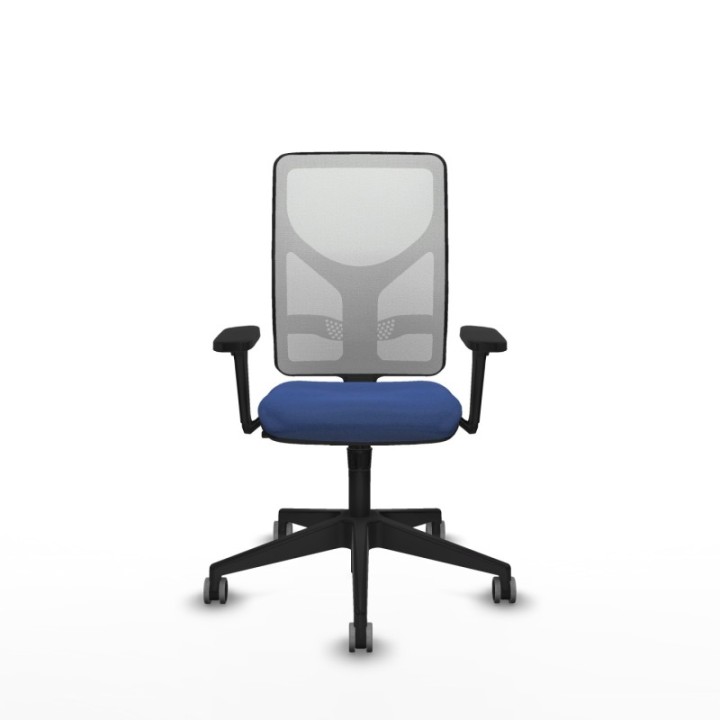 Motilla sincro malla blanca bali azul marino brazos 3D base piramidal  ruedas 65mm engomadas