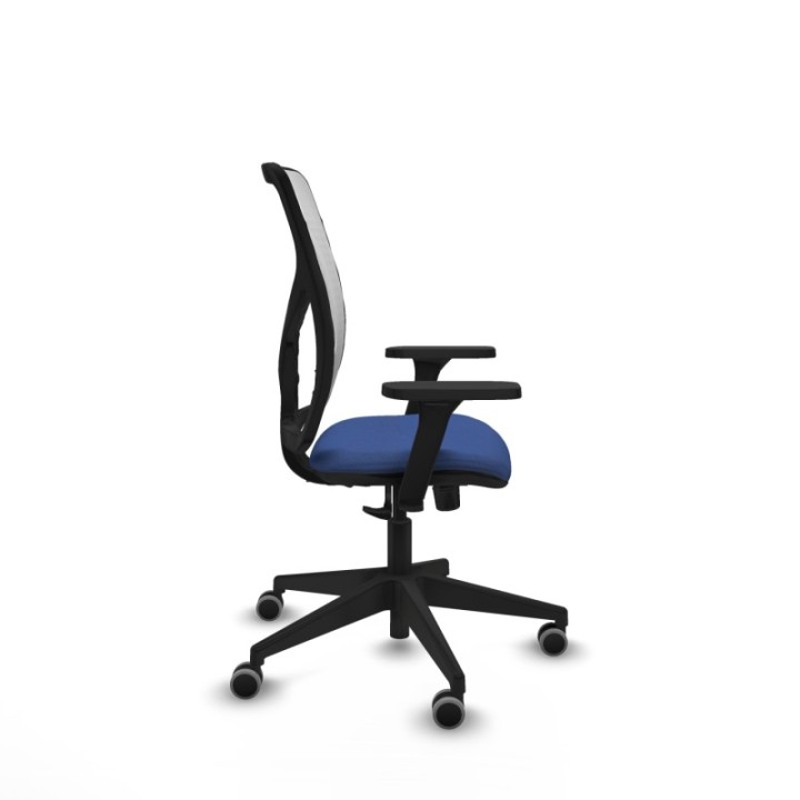 Motilla sincro malla blanca bali azul marino brazos 3D base piramidal  ruedas 65mm engomadas