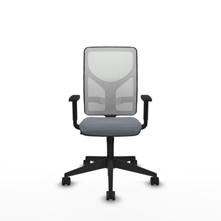 Motilla sincro malla blanca bali gris brazos 1D base piramidal  ruedas 65mm nailon